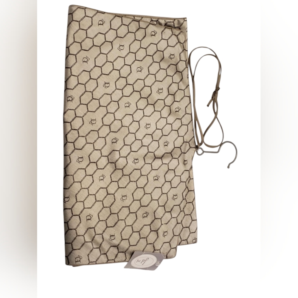 CHRISTIAN DIOR 80s Beige Bag Honeycomb Sacs De Beaute Cosmetic Bag Unisex NEW - Picture 12 of 16